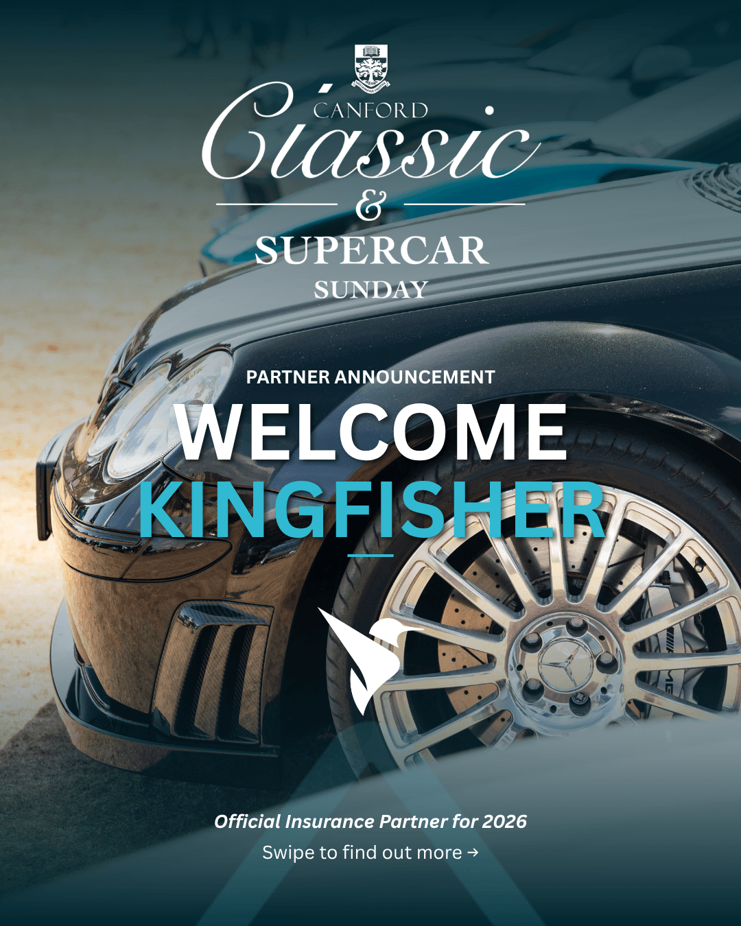 Kingfisher Insurance Announced as Official Insurance Partner of Canford Classic & Supercar Sunday 2026